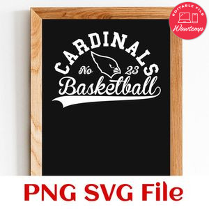 Cardinals Basketball Team SVG Customizable