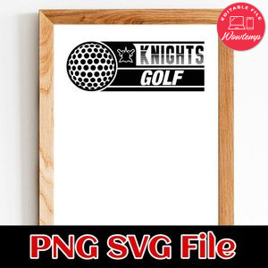 Knights Golf SVG design template