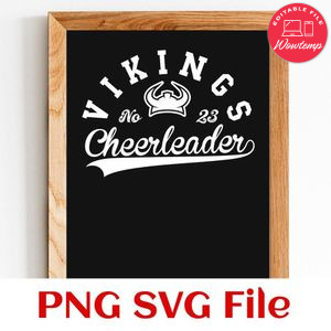 Vikings Cheerleader Team SVG Customizable