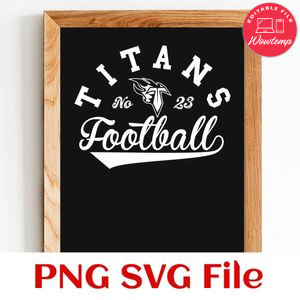 Titans Football Team SVG Customizable