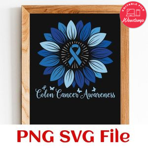 Colon Cancer Awareness Customer Request PNG file template