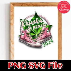 AKA Chucks and Pearls Customer Request PNG file template