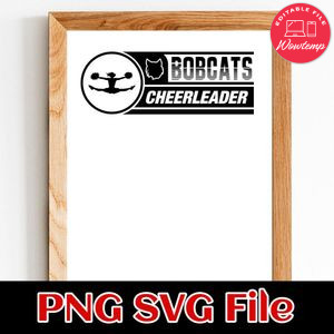Bobcats Cheerleader SVG design template