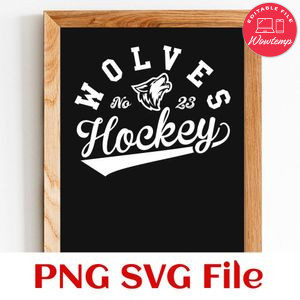 Wolves Hockey Team SVG Customizable