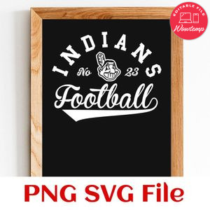 Indians Football Team SVG Customizable