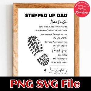 Stepped up dad SVG PNG design template