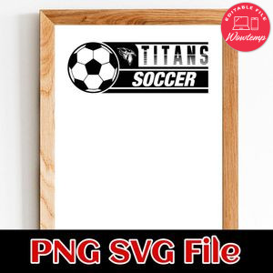 Titans Soccer SVG design template
