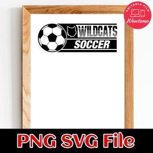 Wildcats Soccer SVG design template