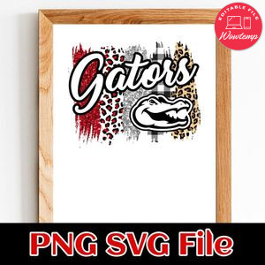 Team Blue Gators Brush stroke PNG design template