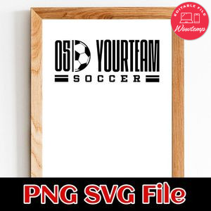 Soccer Team Sign SVG design template