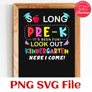 So long pre-k PNG SVG design template