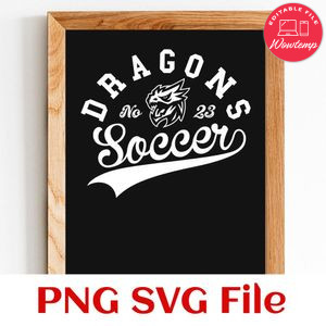 Dragons Soccer Team SVG Customizable