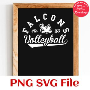 Falcons Volleyball Team SVG Customizable