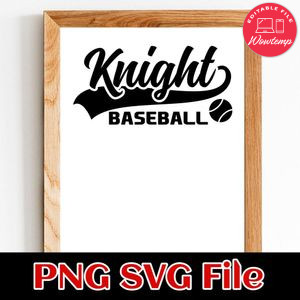 Baseball swoosh team name svg png SVG PNG Customizable Instant Download