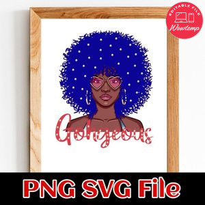 Black lady heart sunglasses PNG SVG design template