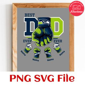 Daddy gang Seahawks PNG file template