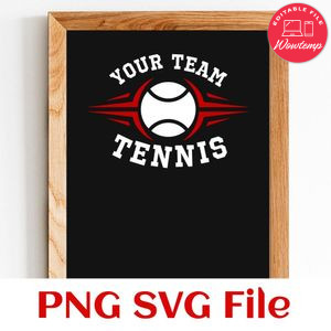 Tennis Custom Your team name SVG design template