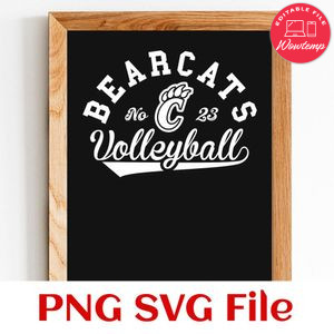 Bearcats Volleyball Team SVG Customizable