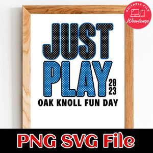 Just Play OK oak knoll SVG PNG design template