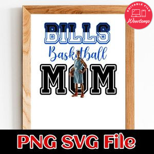 Basketball Mom Custom Photo PNG design template