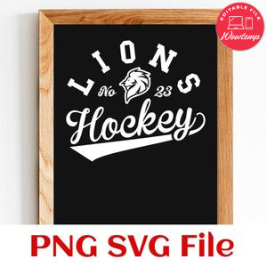 Lions Hockey Team SVG Customizable
