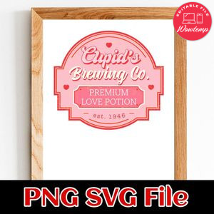 Cupids Brewing Co Valentine's Day PNG SVG file template