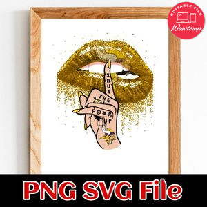 Minnesota Vikings Lip Shut The Fuck Up PNG Design Template