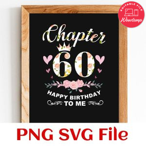 Chapter 60 Happy Birthday to me PNG design template