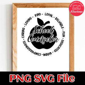School Counselor PNG SVG file template