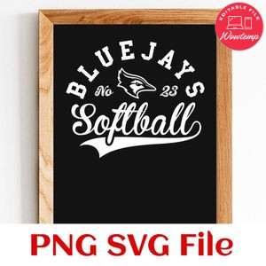 Bluejays Softball Team SVG Customizable