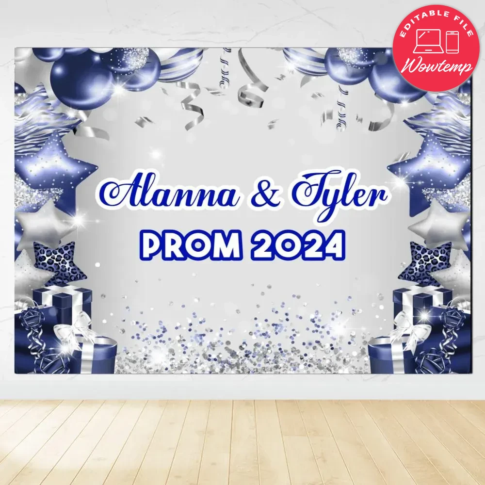 Prom Backdrop Customer Request Customizable Instant Download | Wowtemp