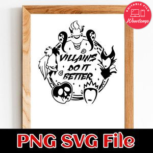 Villains Do It Better Halloween SVG PNG design template