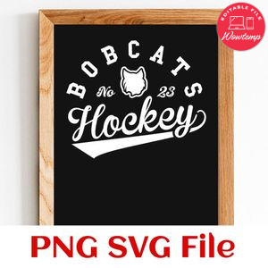 Bobcats Hockey Team SVG Customizable