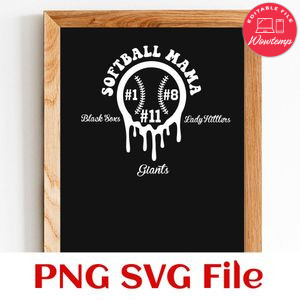 Softball mama Customer Request PNG file template