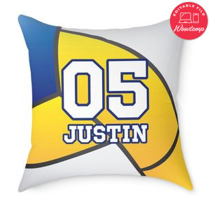 Volleyball Pillow Cushion Customizable Template Instant Download