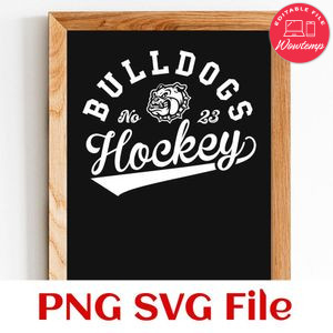 Bulldogs Hockey Team SVG Customizable