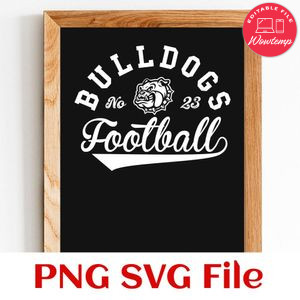 Bulldogs Football Team SVG Customizable