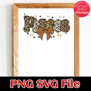 Pisces Cheetah Customer Request PNG file template