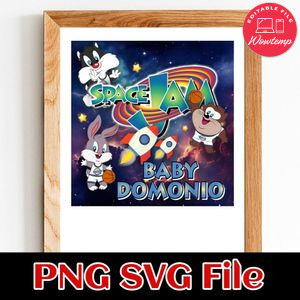 Baby Space Jam Customer Request PNG file template