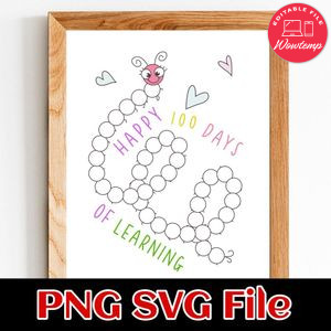 Happy 100 days of learning Customer Request PNG file template