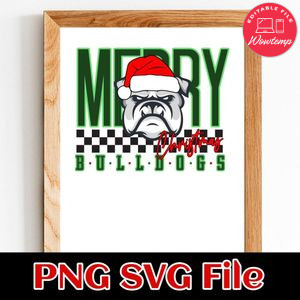 Merry bulldogs Customer Request PNG file template