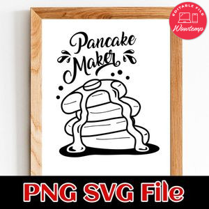 Pancake Maker SVG PNG design template