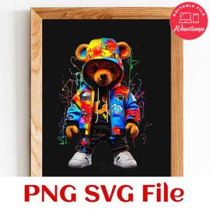 Gangster bear Customer Request PNG file template