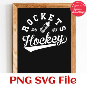 Rockets Hockey Team SVG Customizable