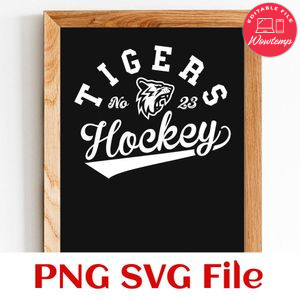 Tigers Hockey Team SVG Customizable