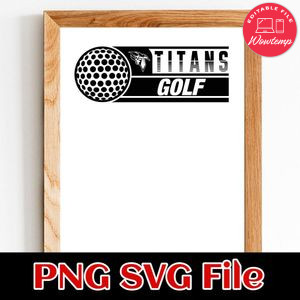 Titans Golf SVG design template