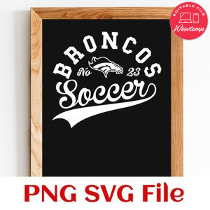 Broncos Soccer Team SVG Customizable