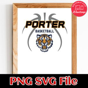 Porter basketball Customer Request PNG file template