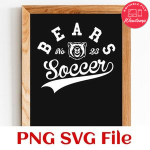 Bears Soccer Team SVG Customizable