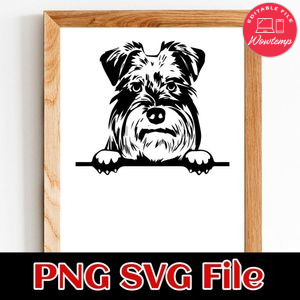 Schnauzer PNG SVG file template